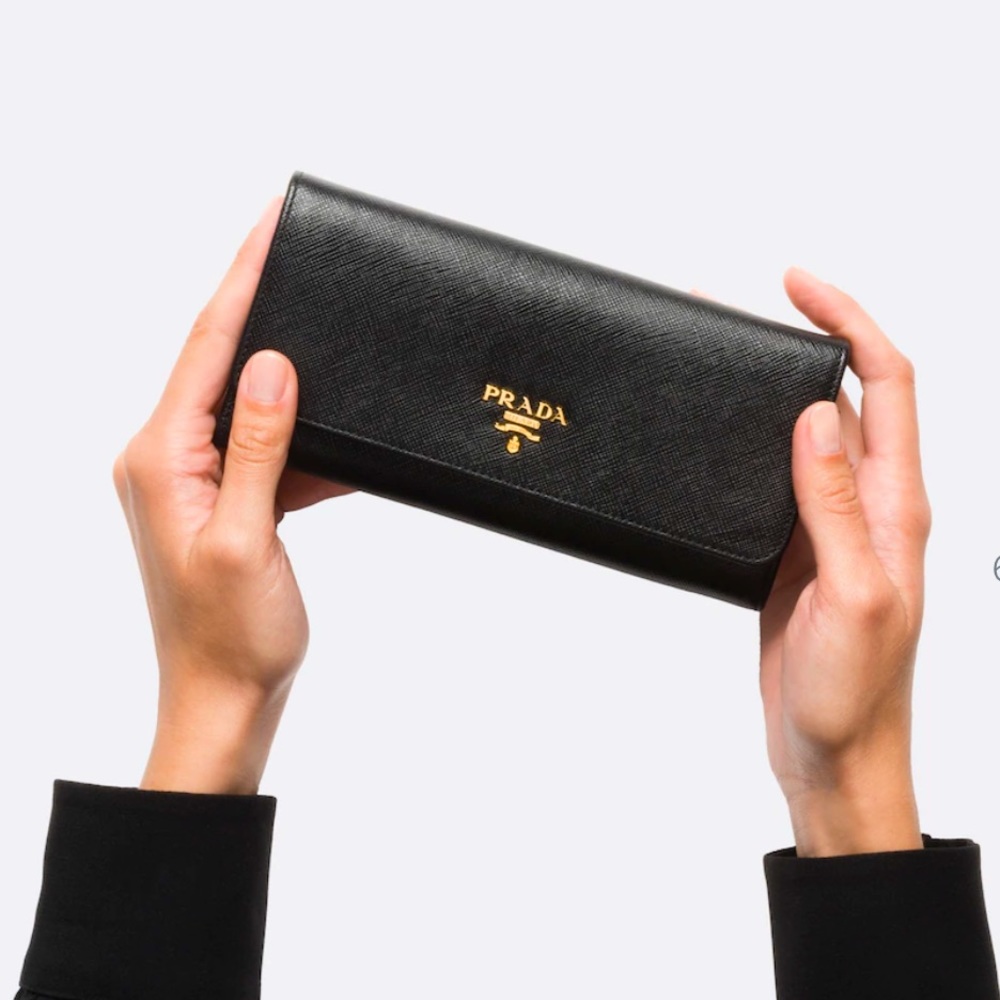 Large Prada Saffiano Leather Wallet